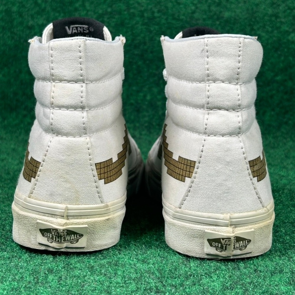Vans x Nintendo Sk8-Hi Super Mario Bros White Gold Pixel Sneakers 721278 Men 6.5 - Picture 5 of 9